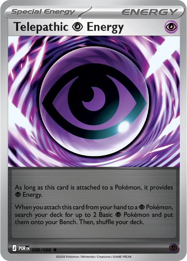 Telepathic Psychic Energy Perfect Order Rare 088/088 Reverse Holofoil