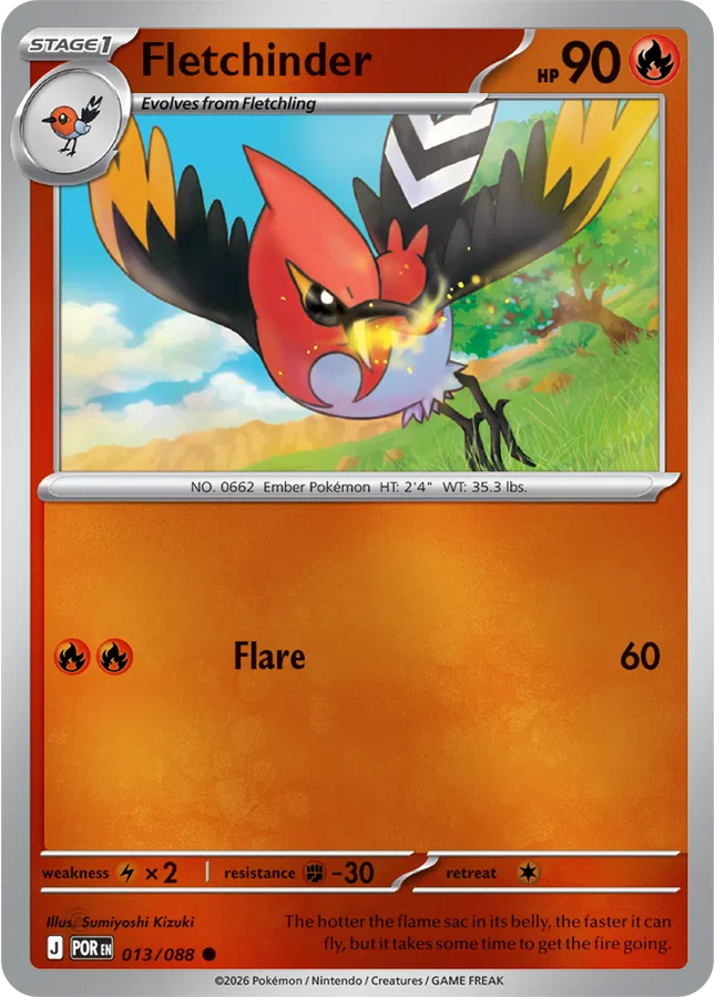 Fletchinder Perfect Order Common 013/088 Reverse Holofoil