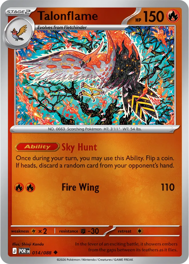 Talonflame Perfect Order Uncommon 014/088 Reverse Holofoil
