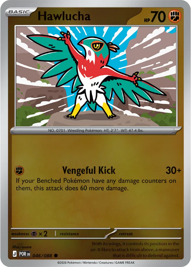 Hawlucha Perfect Order Common 046/088 Reverse Holofoil