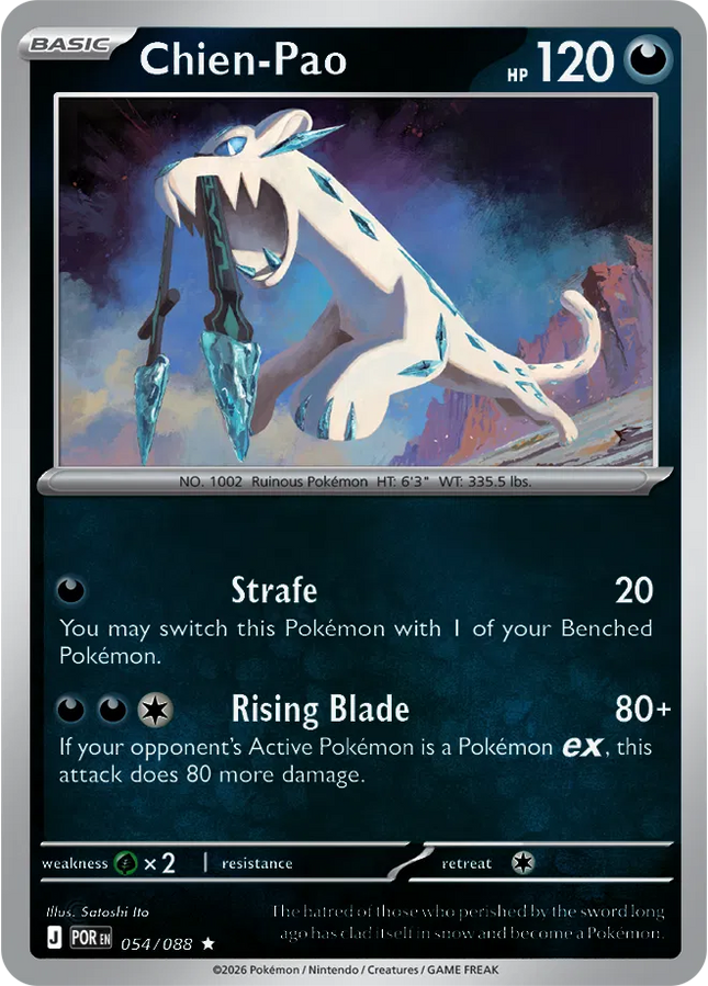 Chien-Pao Perfect Order Rare 054/088 Reverse Holofoil