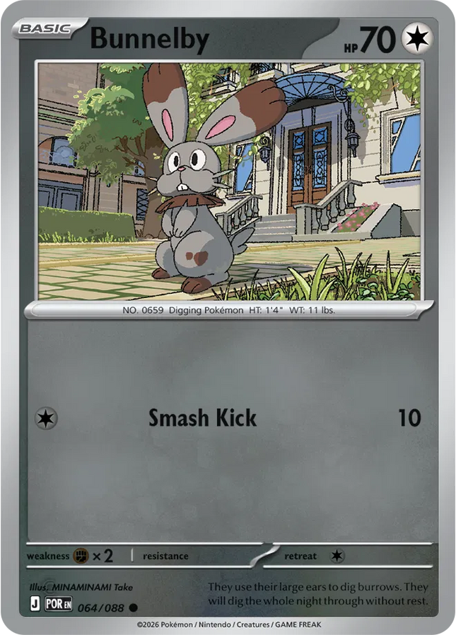 Bunnelby Perfect Order Common 064/088 Reverse Holofoil