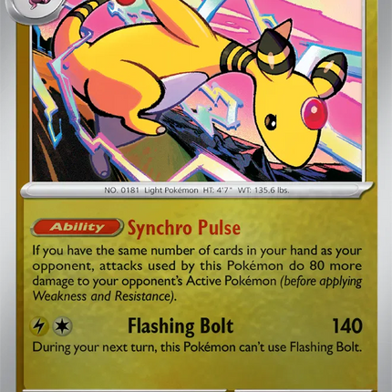 Ampharos Chaos Rising Rare 029/086 Reverse Holofoil