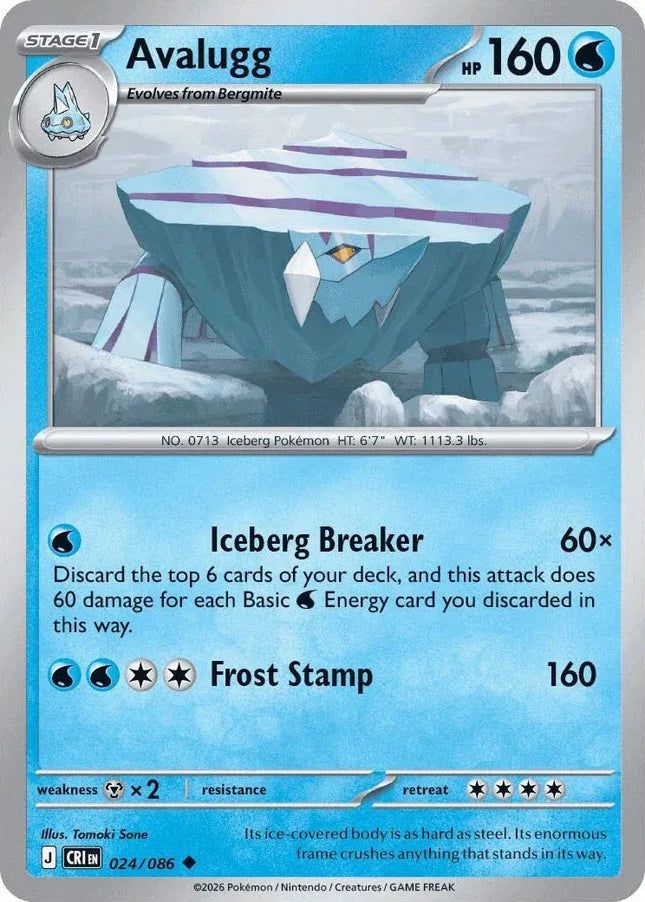 Avalugg Chaos Rising Uncommon 024/086