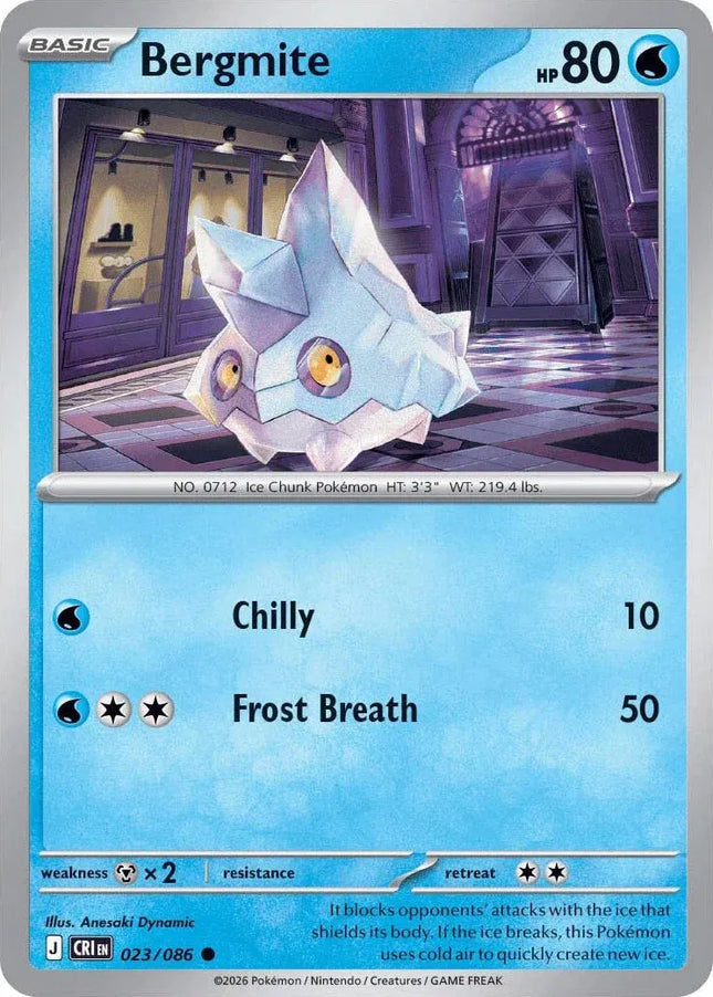 Bergmite Chaos Rising Common 023/086 Reverse Holofoil