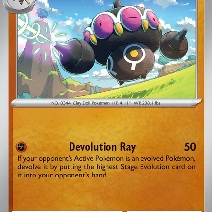 Claydol Chaos Rising Uncommon 047/086 Reverse Holofoil