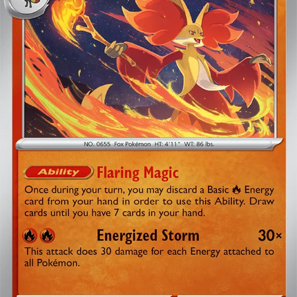 Delphox Chaos Rising Rare 013/086 Reverse Holofoil