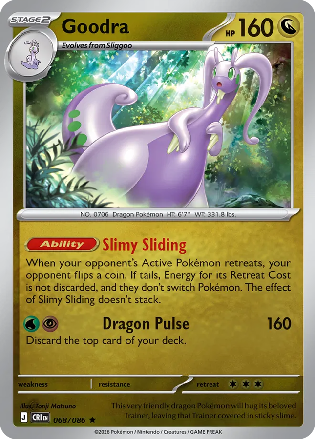 Goodra Chaos Rising Rare 068/086 Reverse Holofoil