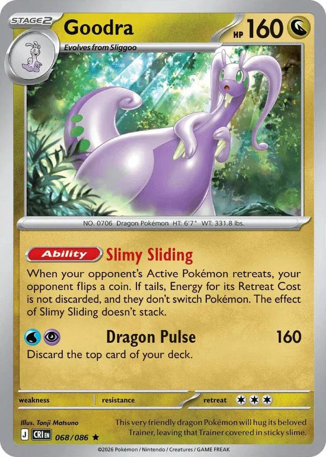 Goodra Chaos Rising Rare 068/086 Reverse Holofoil