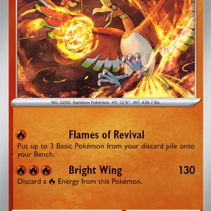 Ho-Oh Chaos Rising Rare 010/086 Reverse Holofoil
