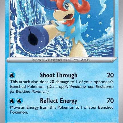 Keldeo Chaos Rising Rare 019/086 Reverse Holofoil