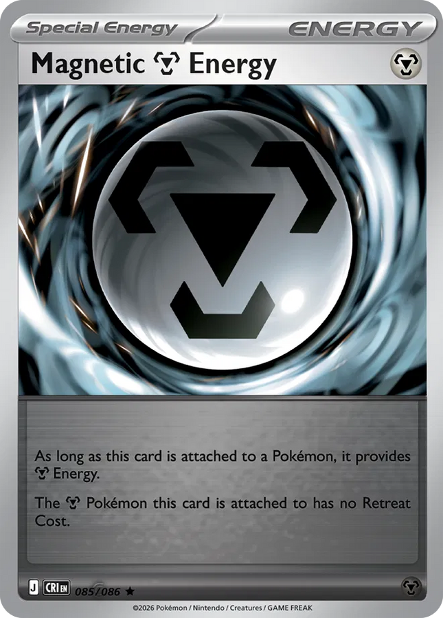 Magnetic Metal Energy Chaos Rising Rare 085/086 Reverse Holofoil