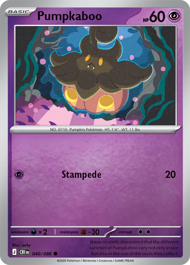 Pumpkaboo Chaos Rising Common 040/086 Reverse Holofoil