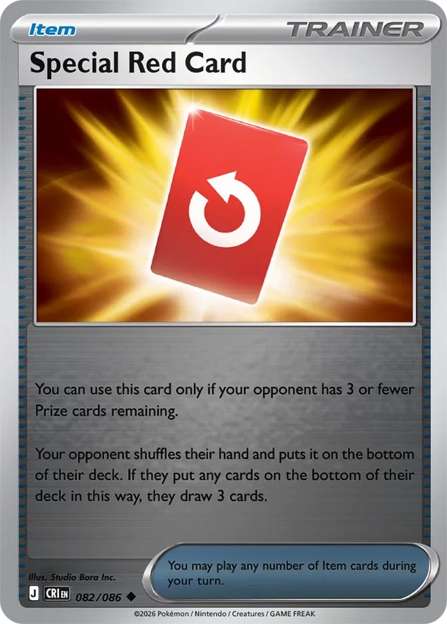 Special Red Card Chaos Rising Uncommon 082/086 Reverse Holofoil