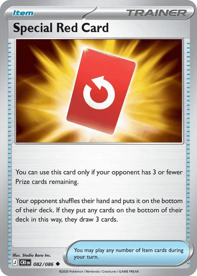 Special Red Card Chaos Rising Uncommon 082/086 Reverse Holofoil