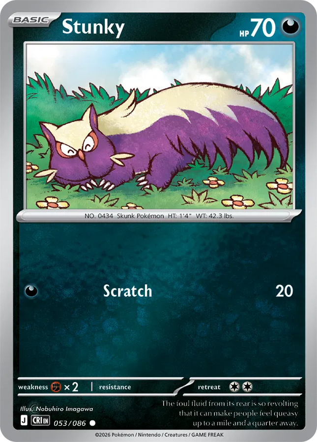 Stunky Chaos Rising Common 053/086 Reverse Holofoil