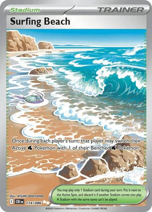 Surfing Beach Chaos Rising Ultra Rare 114/086