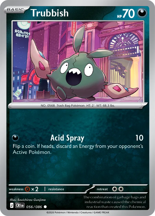 Trubbish Chaos Rising Common 056/086 Reverse Holofoil