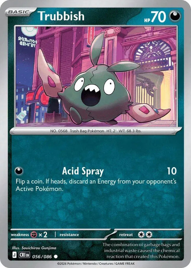Trubbish Chaos Rising Common 056/086 Reverse Holofoil
