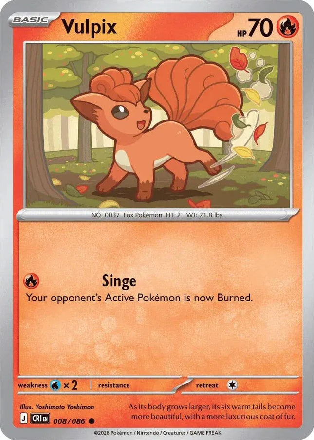Vulpix Chaos Rising Common 008/086