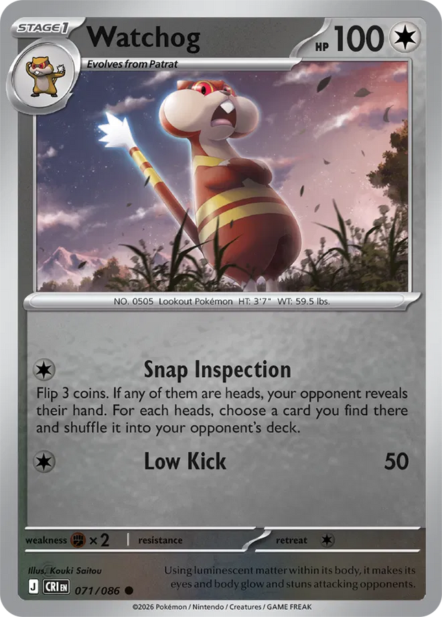 Watchog Chaos Rising Common 071/086 Reverse Holofoil