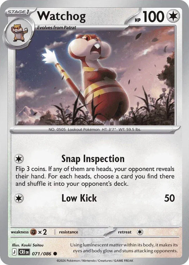 Watchog Chaos Rising Common 071/086 Reverse Holofoil