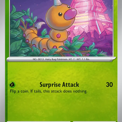 Weedle Chaos Rising Common 001/086 Reverse Holofoil