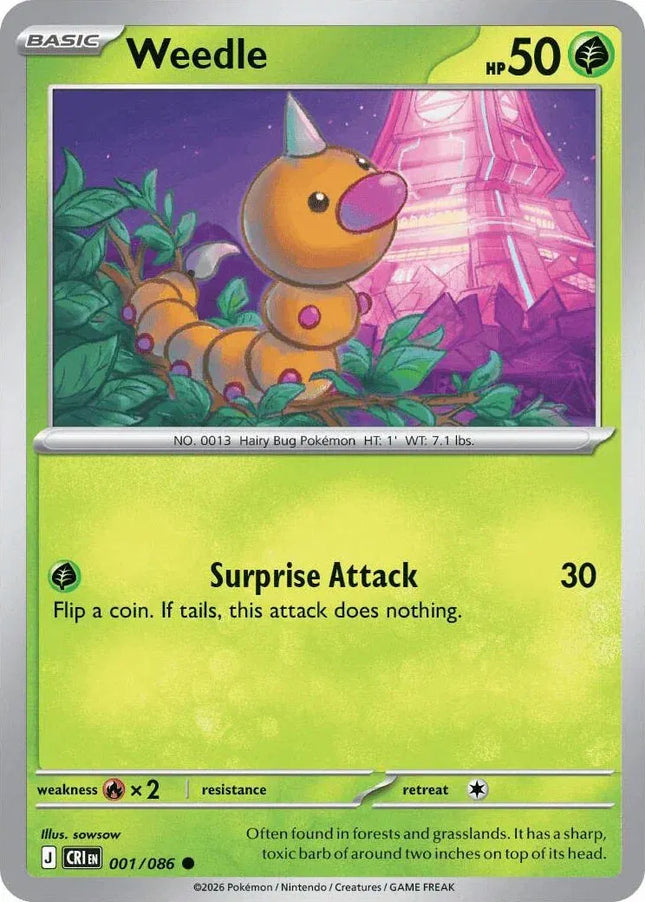 Weedle Chaos Rising Common 001/086