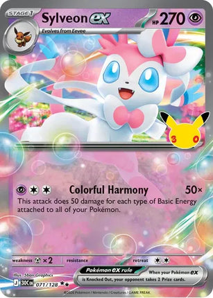Sylveon ex 30th Celebration Double Rare 071/128