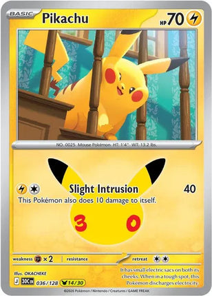 Pikachu 30th Celebration None 036/128 Holofoil