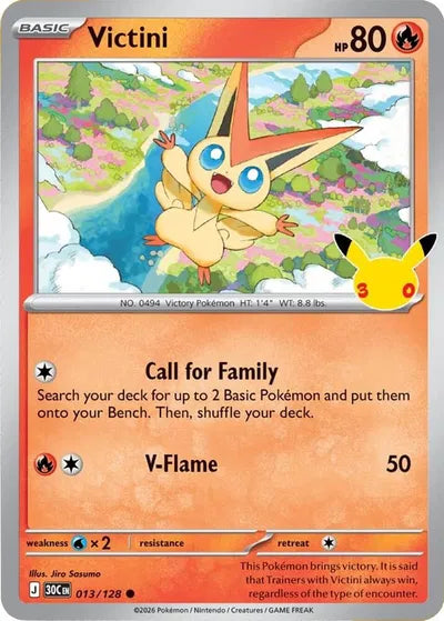 Victini 30th Celebration Common 013/128 Holofoil
