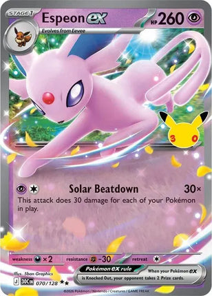 Espeon ex 30th Celebration Double Rare 070/128
