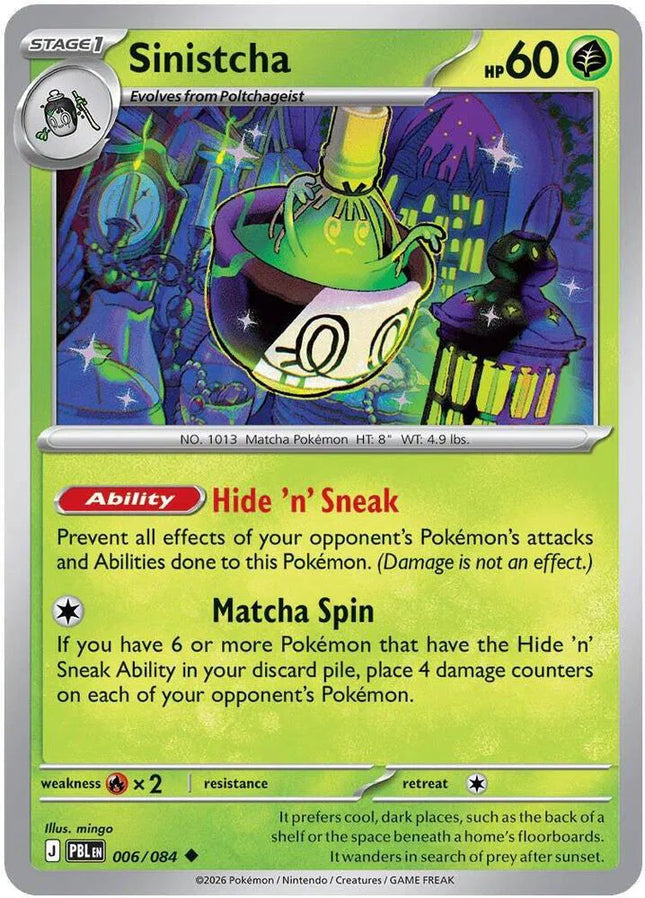 Sinistcha Pitch Black Uncommon 006/084 Reverse Holofoil