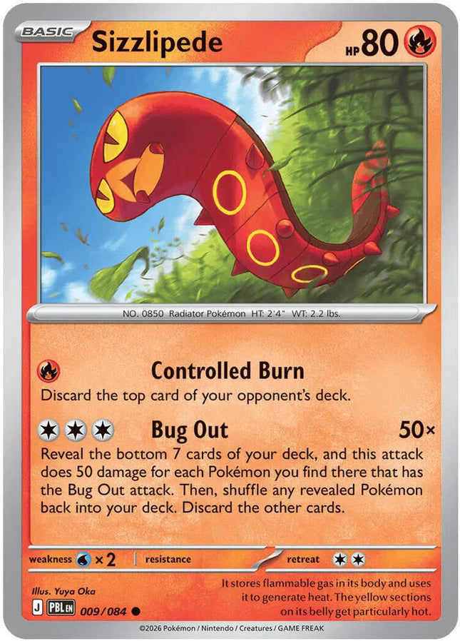 Sizzlipede Pitch Black Common 009/084 Reverse Holofoil