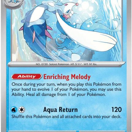 Primarina Pitch Black Rare 020/084 Reverse Holofoil