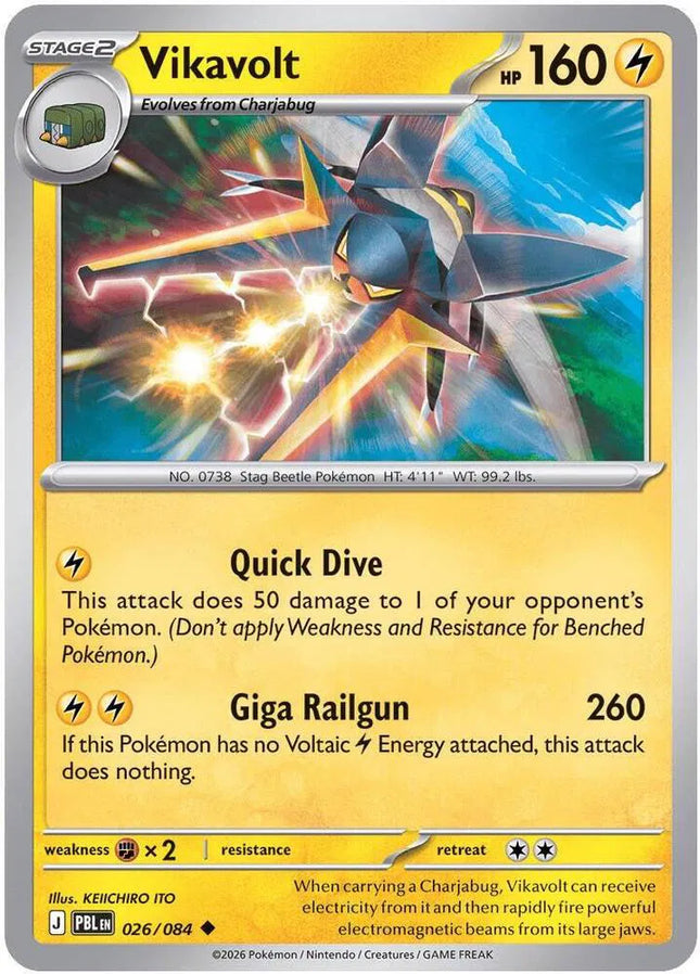 Vikavolt Pitch Black Uncommon 026/084 Reverse Holofoil