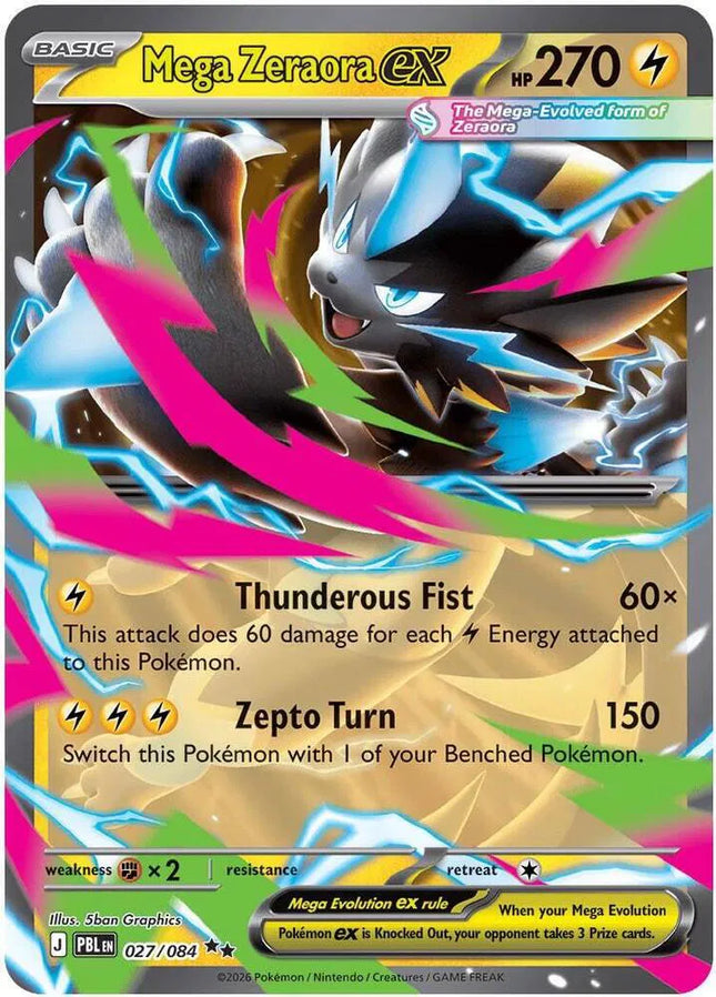 Mega Zeraora ex Pitch Black Double Rare 027/084