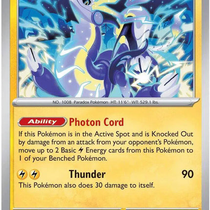 Miraidon Pitch Black Rare 028/084 Reverse Holofoil