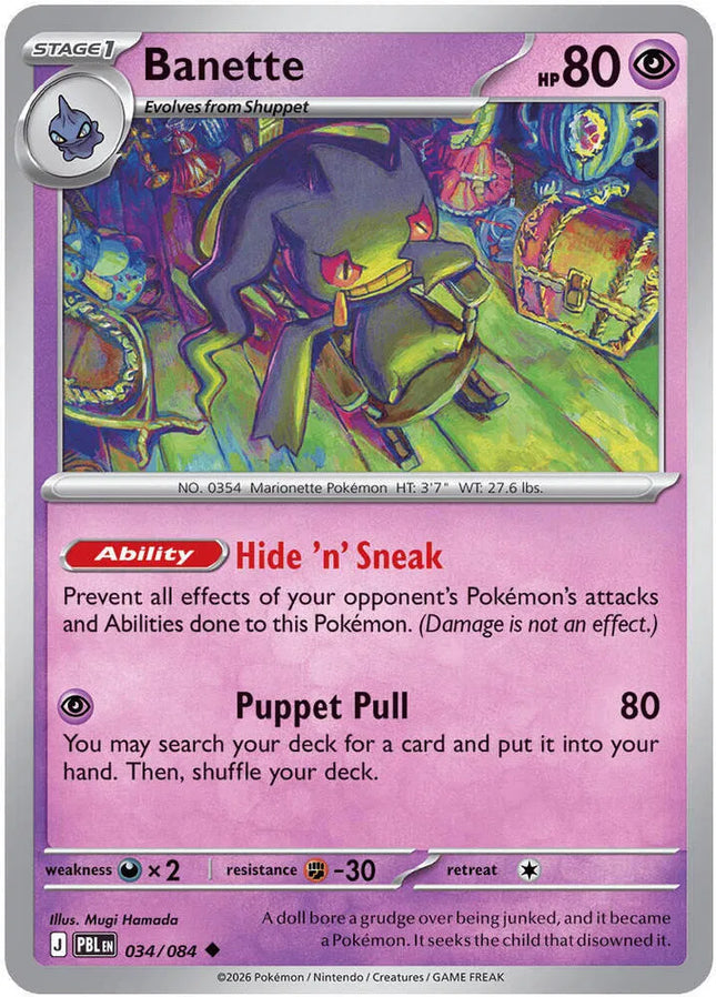 Banette Pitch Black Uncommon 034/084