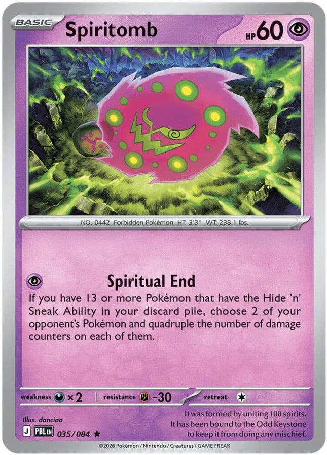Spiritomb Pitch Black Rare 035/084 Holofoil