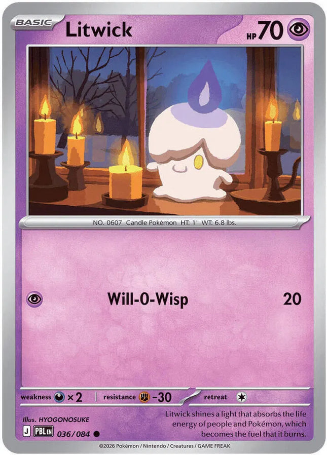 Litwick Pitch Black Common 036/084 Reverse Holofoil