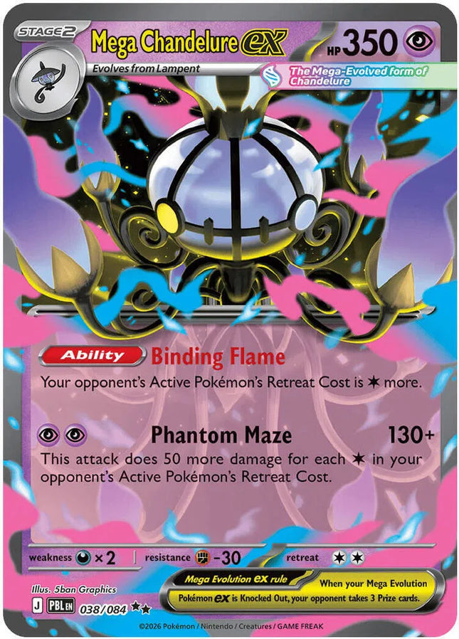 Mega Chandelure ex Pitch Black Double Rare 038/084