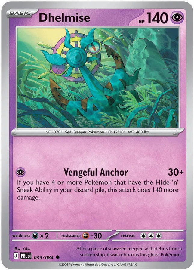 Dhelmise Pitch Black Uncommon 039/084 Reverse Holofoil