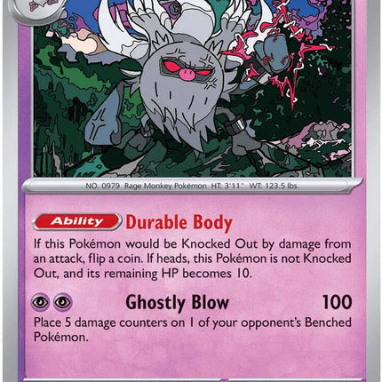 Annihilape Pitch Black Uncommon 041/084 Reverse Holofoil