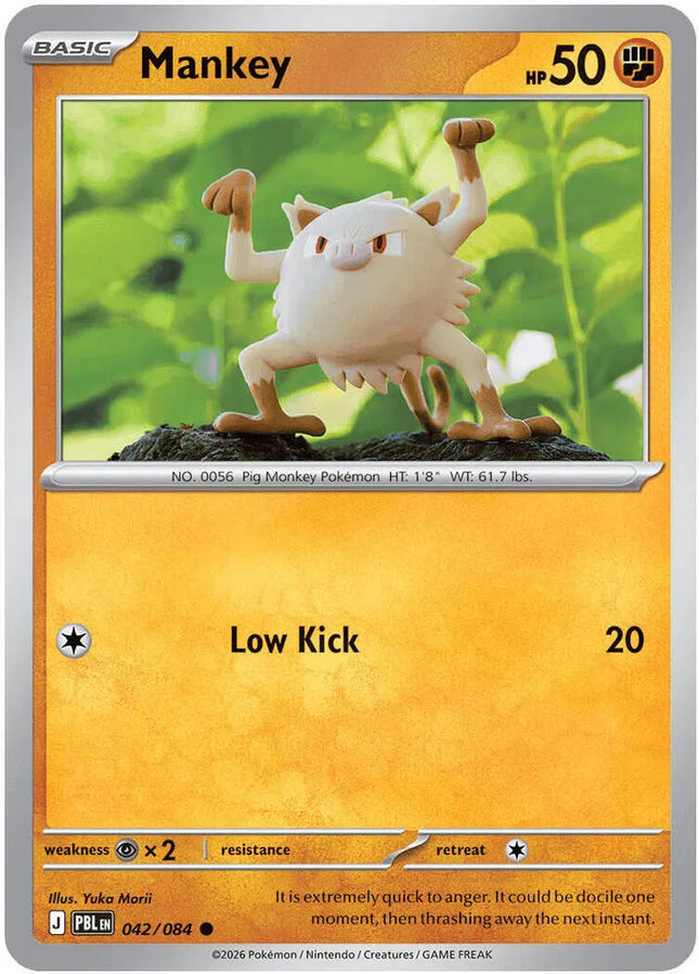 Mankey Pitch Black Common 042/084 Reverse Holofoil