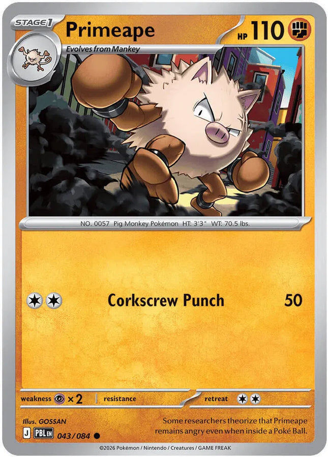 Primeape Pitch Black Common 043/084