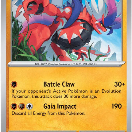 Koraidon Pitch Black Rare 047/084 Reverse Holofoil