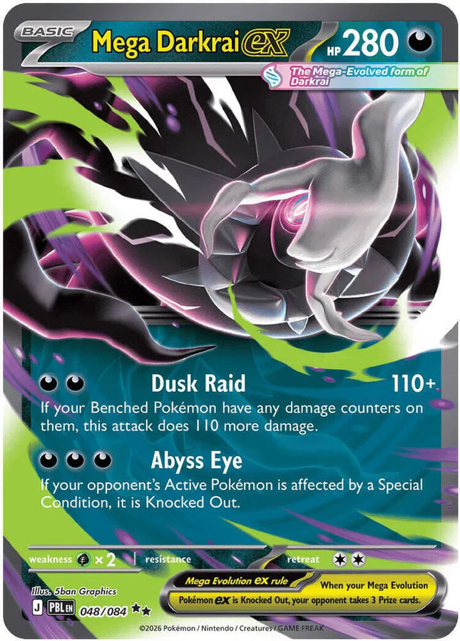Mega Darkrai ex Pitch Black Double Rare 048/084