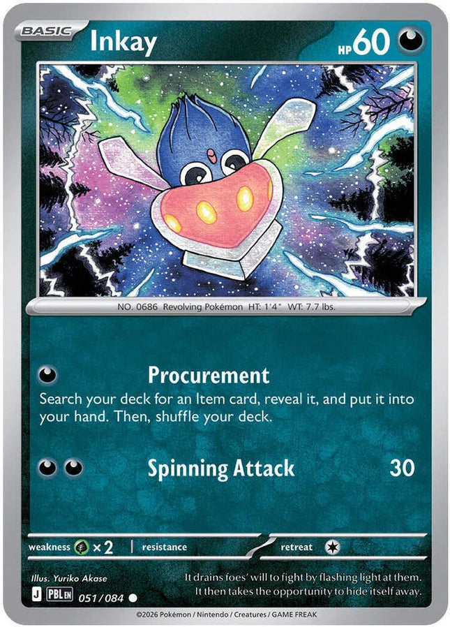 Inkay Pitch Black Common 051/084 Reverse Holofoil