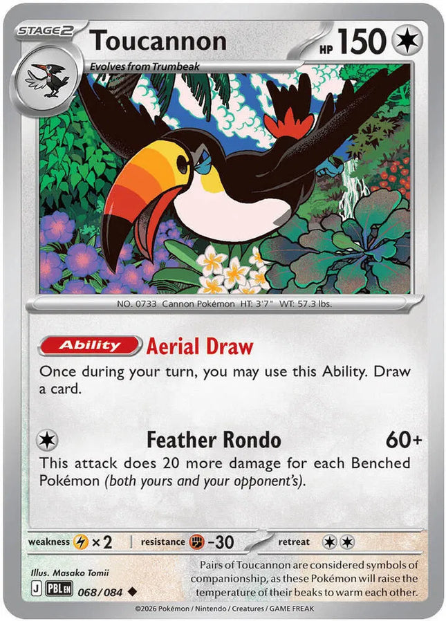 Toucannon Pitch Black Uncommon 068/084 Reverse Holofoil